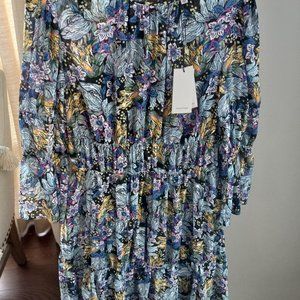 ~Brand NWT $345 stunning multi-floral Dress by Cinq a' Sept~ Size 2, XS~Saks
